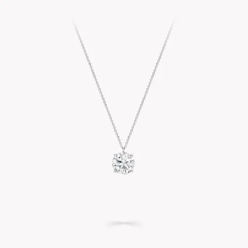 Graff Round Diamond Pendant^ Bridal Jewelry|Platinum