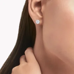 Graff Round Diamond Stud Earrings^ Bridal Jewelry|Platinum