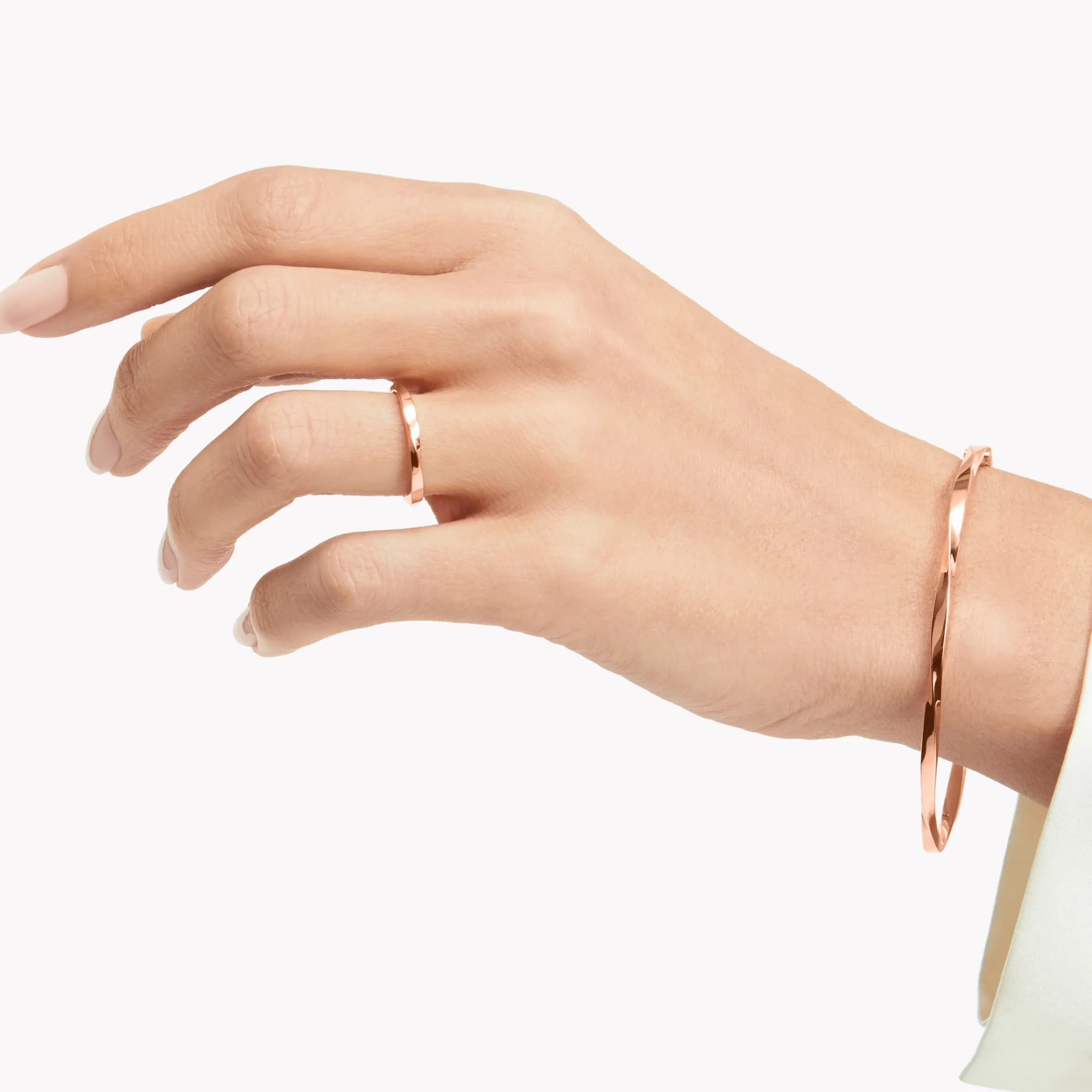 Graff Spiral Bangle^ Rose Gold|Spiral