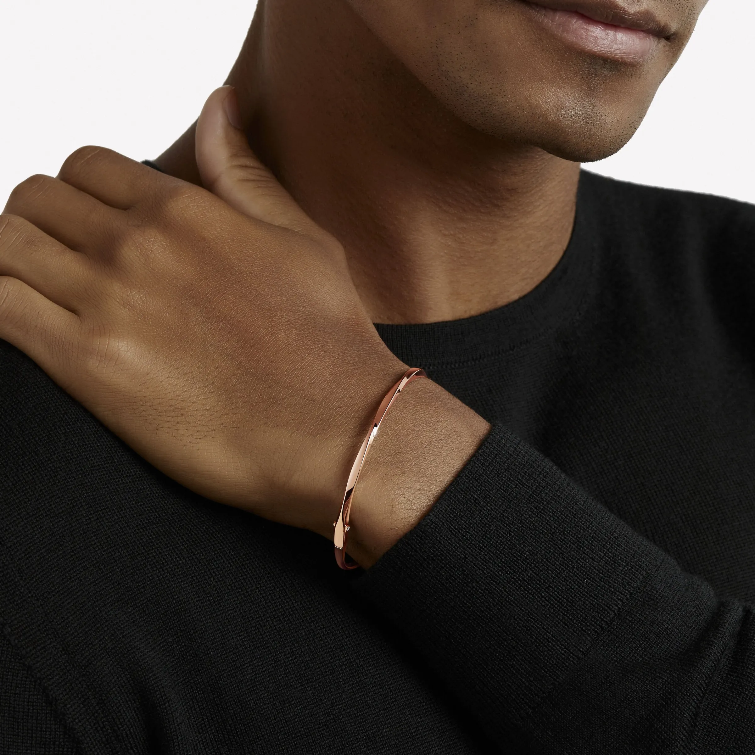 Graff Spiral Bangle^ Rose Gold|Spiral