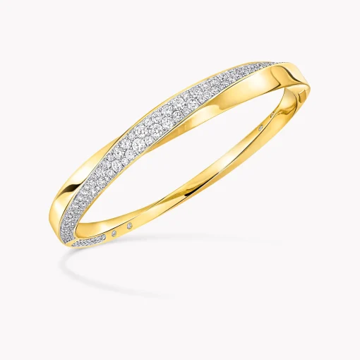 Graff Spiral Diamond Bangle^ Yellow Gold|Spiral