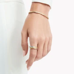 Graff Spiral Pavé Diamond Bangle^ Yellow Gold|Spiral