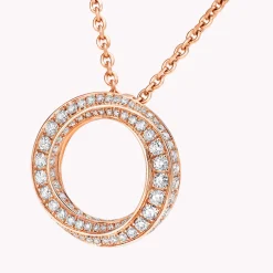 Graff Spiral Pavé Diamond Pendant^ Rose Gold|Spiral