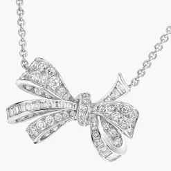 Graff Tilda’s Bow Classic Diamond Pendant^ White Gold|White Diamond