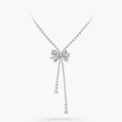 Graff Tilda’s Bow Double Strand Round Diamond Necklace^ Bridal Jewelry|White Diamond