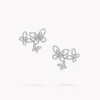 Graff Triple Butterfly Silhouette Diamond Earrings^ White Gold|Butterfly