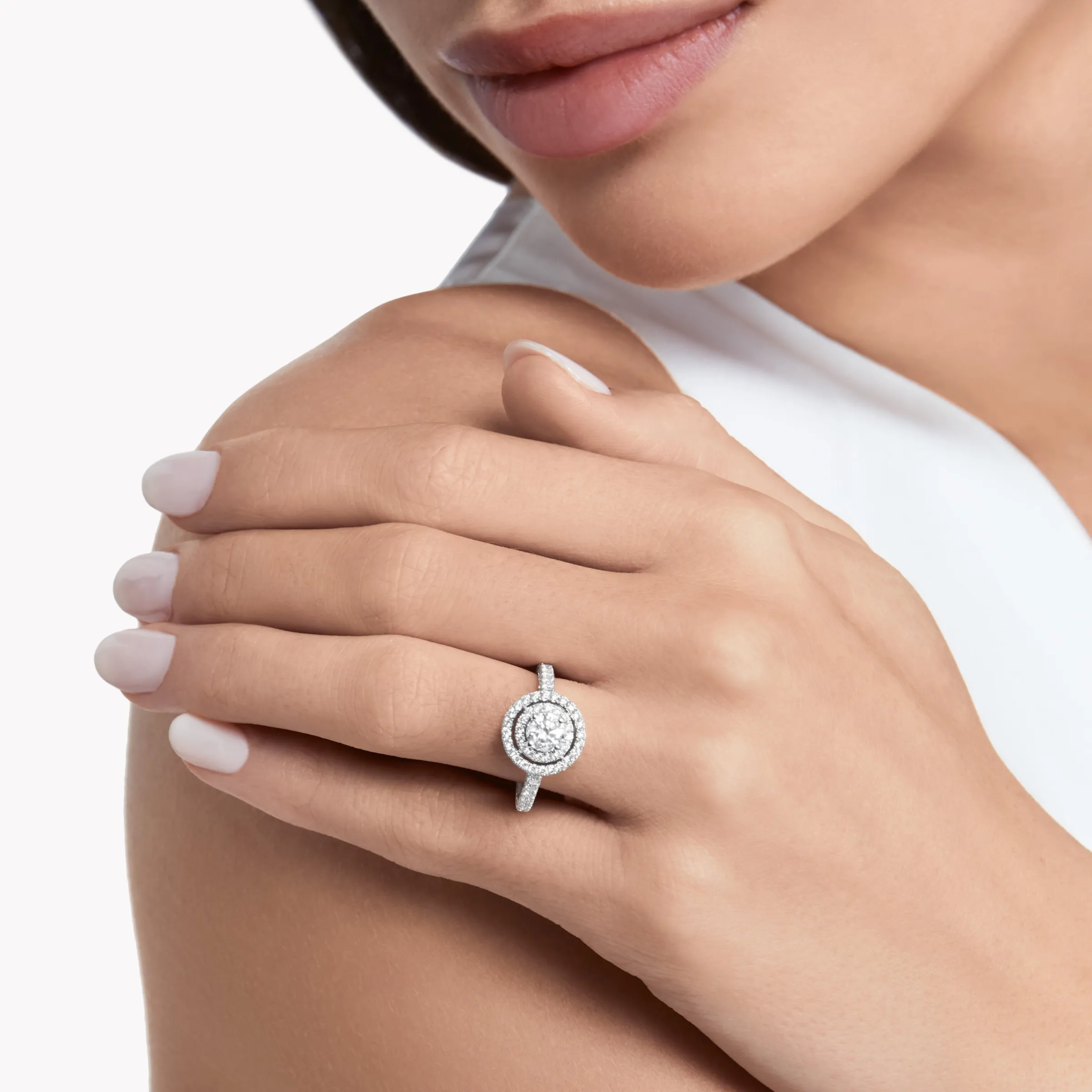 Graff Twin Constellation Round Diamond Engagement Ring^ Round|Constellation