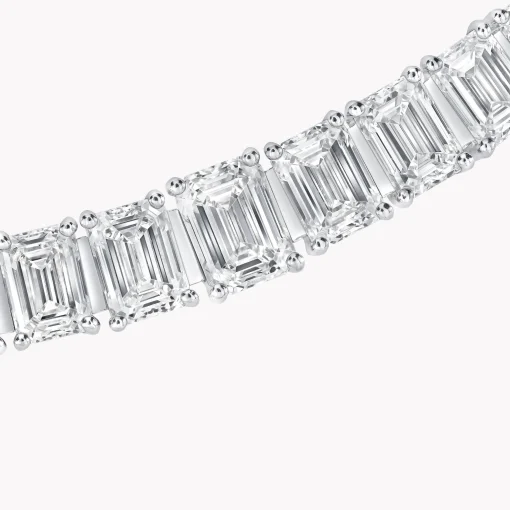 Graff White Emerald Diamond Graduated Line Necklace^ White Diamond|Classic Graff