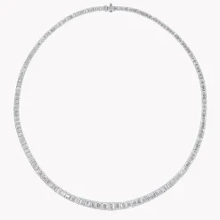 Graff White Emerald Diamond Graduated Line Necklace^ White Diamond|Classic Graff
