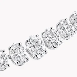 Graff White Oval Diamond Graduated Line Necklace^ Bridal Jewelry|White Diamond