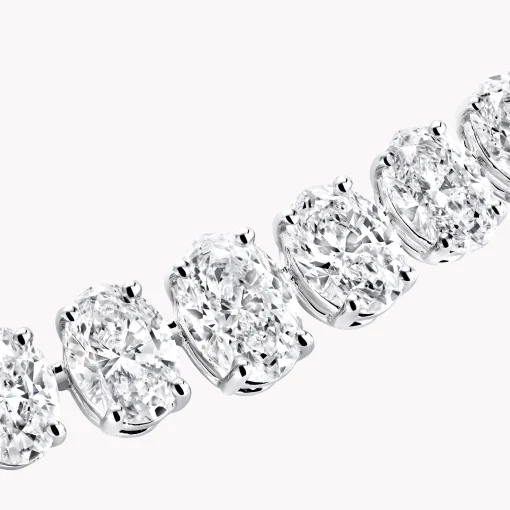 Graff White Oval Diamond Graduated Line Necklace^ Bridal Jewelry|White Diamond