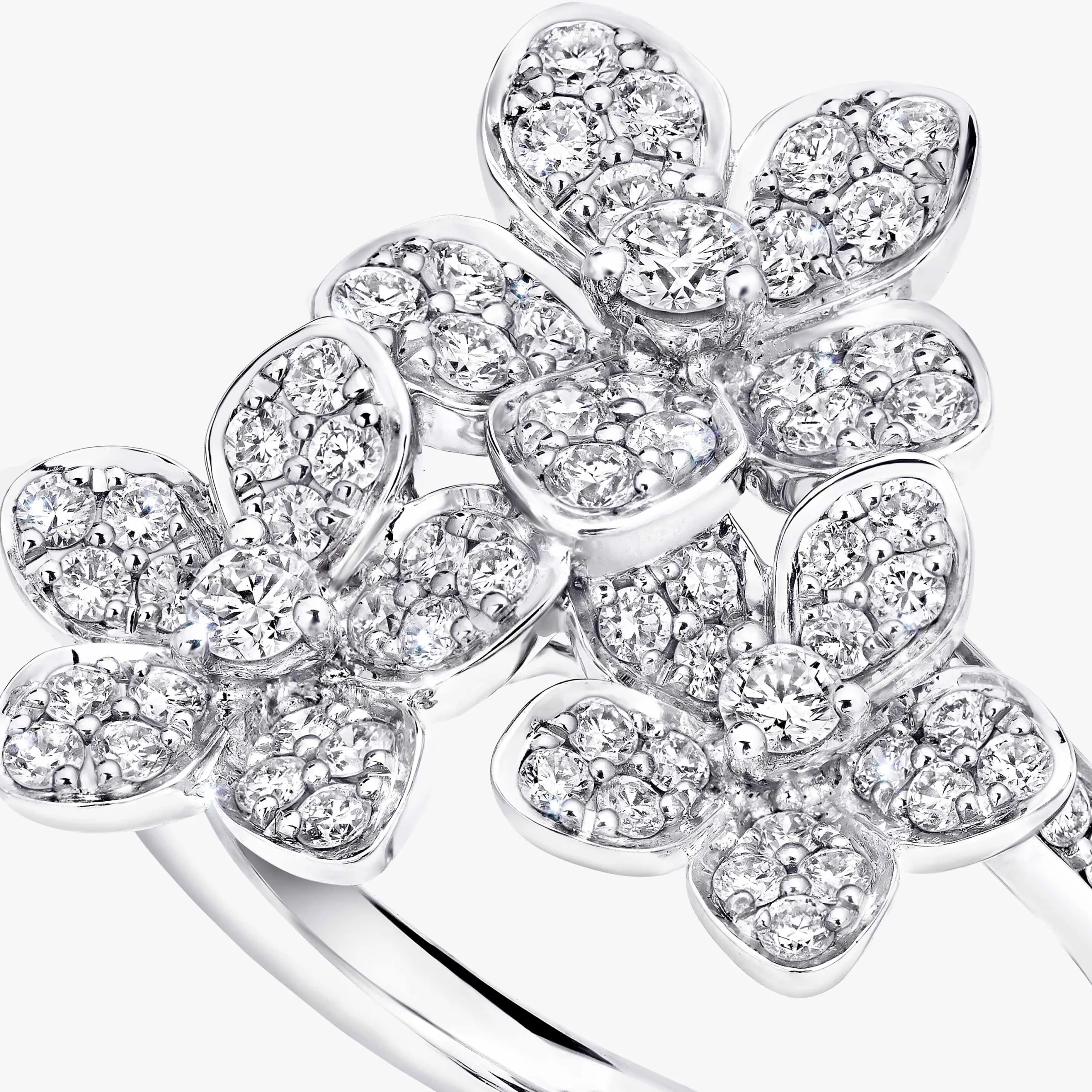 Graff Wild Flower Diamond Cluster Ring^ White Gold|Wild Flower