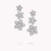 Graff Wild Flower Diamond Drop Earrings^ White Gold|White Diamond