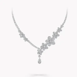 Graff Wild Flower Diamond Drop Necklace^ Bridal Jewelry|White Diamond