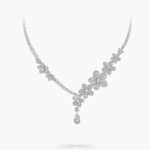 Graff Wild Flower Diamond Drop Necklace^ Bridal Jewelry|White Diamond