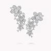 Graff Wild Flower Diamond Ear Climber Earrings^ Bridal Jewelry|White Gold