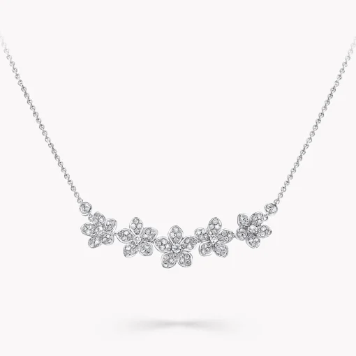 Graff Wild Flower Diamond Line Pendant^ White Gold|Wild Flower