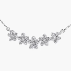 Graff Wild Flower Diamond Line Pendant^ White Gold|Wild Flower