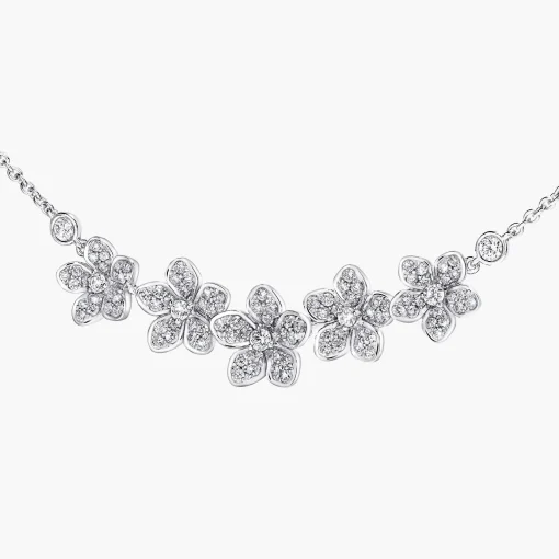 Graff Wild Flower Diamond Line Pendant^ White Gold|Wild Flower