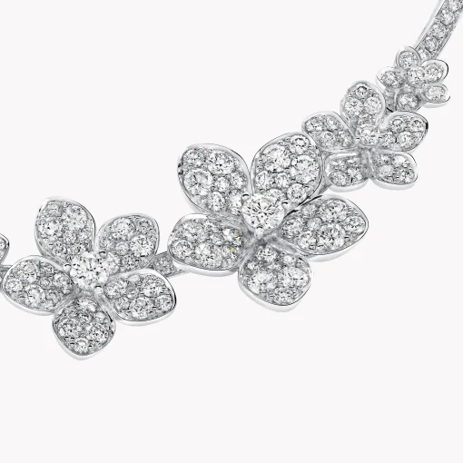 Graff Wild Flower Diamond Necklace^ White Gold|White Diamond