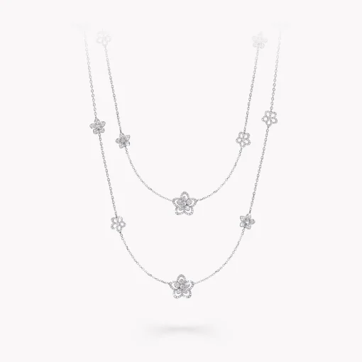 Graff Wild Flower Diamond Sautoir Necklace^ White Gold|Wild Flower