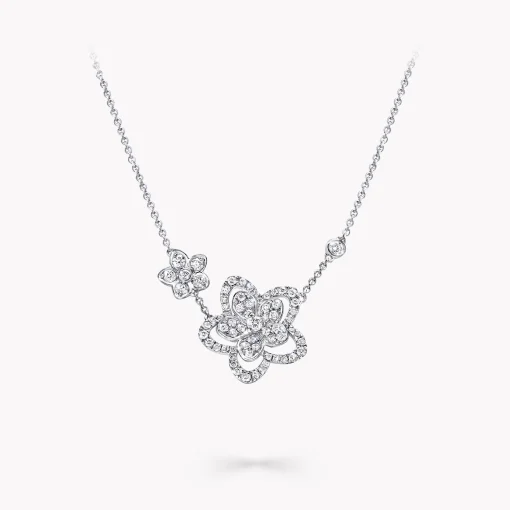 Graff Wild Flower Double Diamond Pendant^ White Gold|Wild Flower