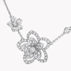 Graff Wild Flower Double Diamond Pendant^ White Gold|Wild Flower