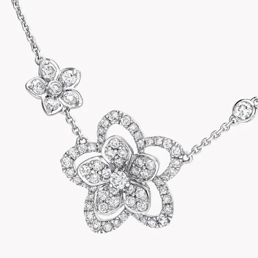 Graff Wild Flower Double Diamond Pendant^ White Gold|Wild Flower