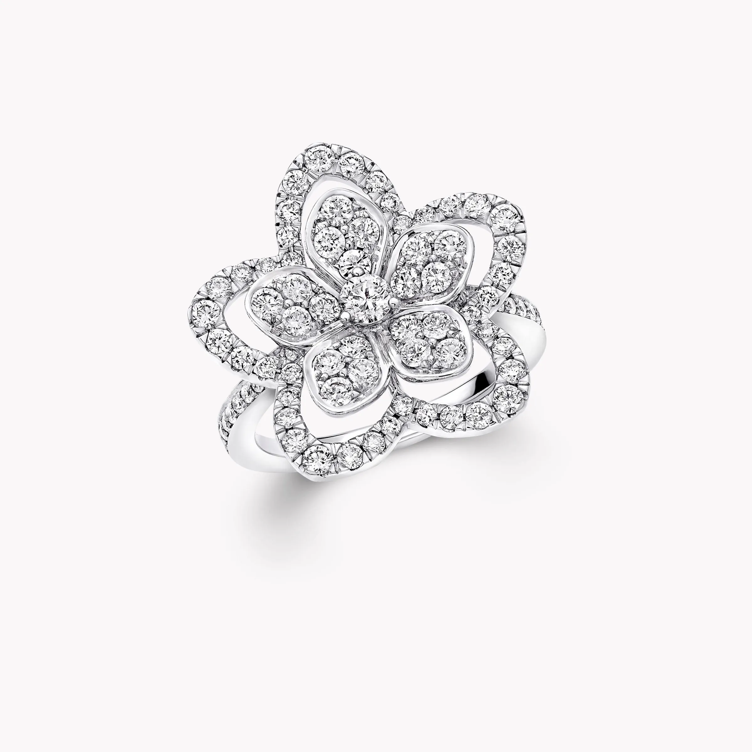 Graff Wild Flower Large Diamond Ring^ White Gold|Wild Flower