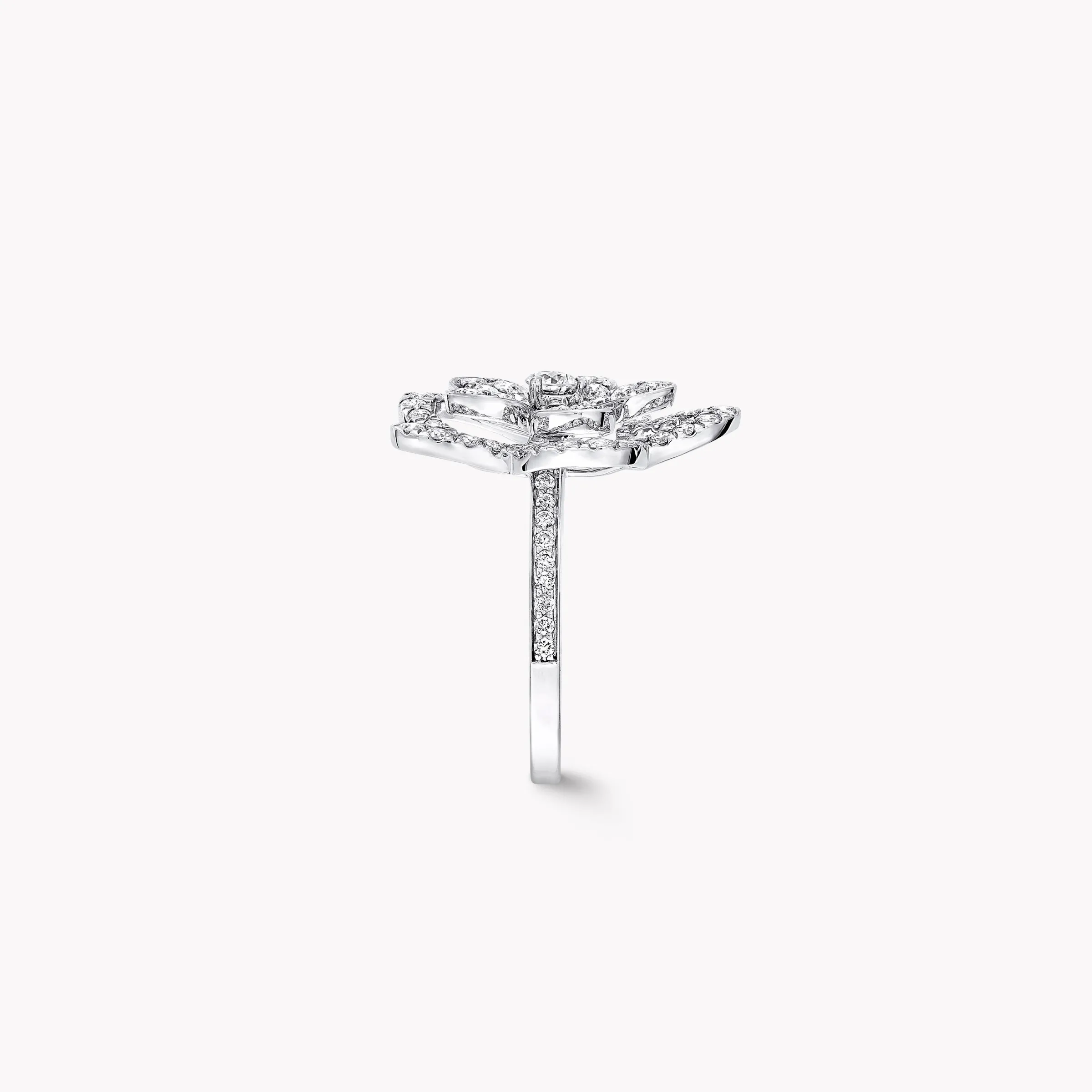 Graff Wild Flower Large Diamond Ring^ White Gold|Wild Flower