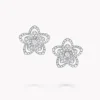 Graff Wild Flower Large Diamond Stud Earrings^ White Gold|Wild Flower