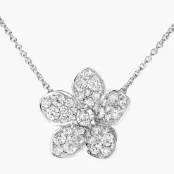 Graff Wild Flower Large Pavé Diamond Pendant^ White Gold|Wild Flower