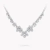 Graff Wild Flower V Shape Diamond Necklace^ Bridal Jewelry|White Gold