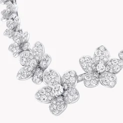 Graff Wild Flower V Shape Diamond Necklace^ Bridal Jewelry|White Gold
