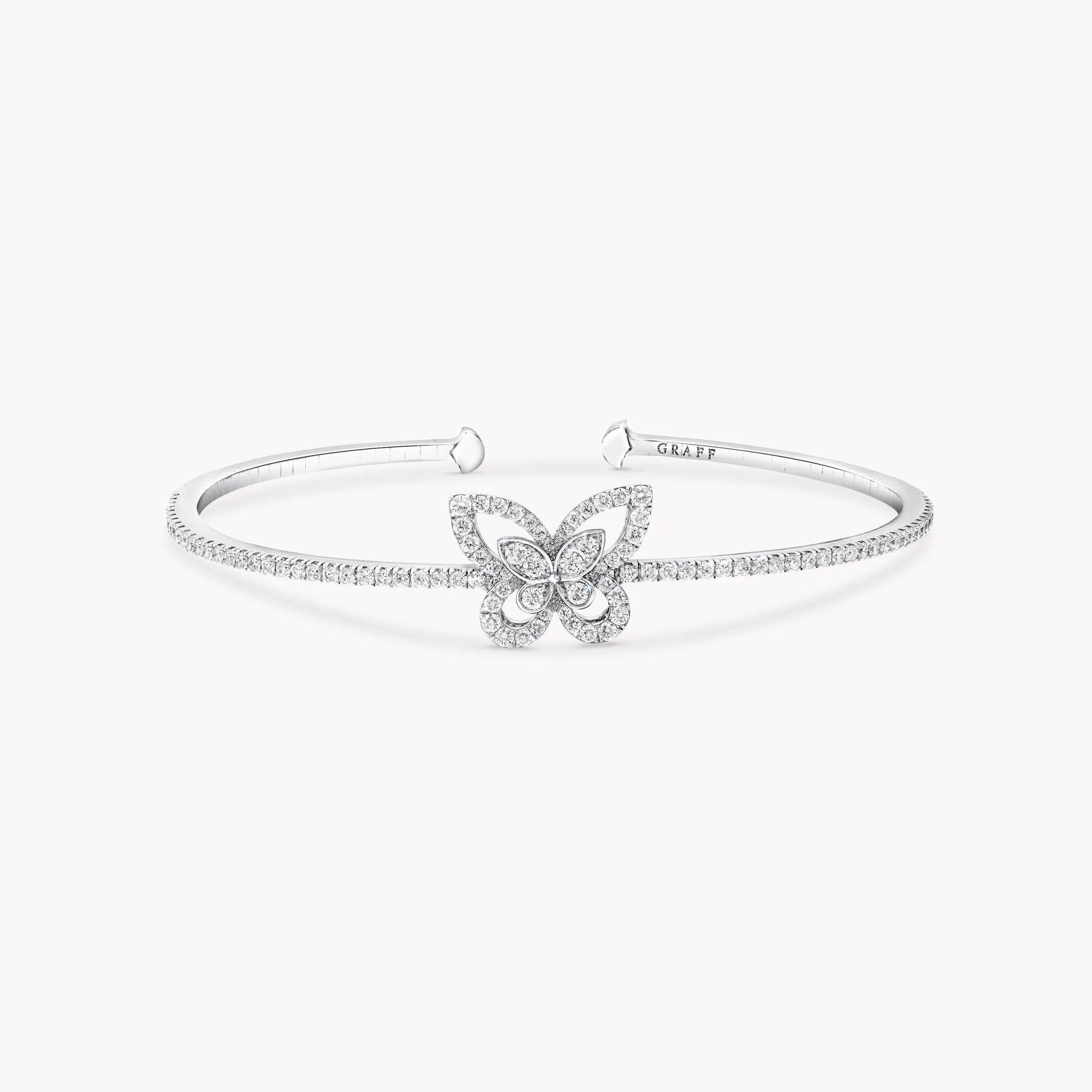 Graff Butterfly Silhouette Diamond Bangle^ White Gold|Butterfly
