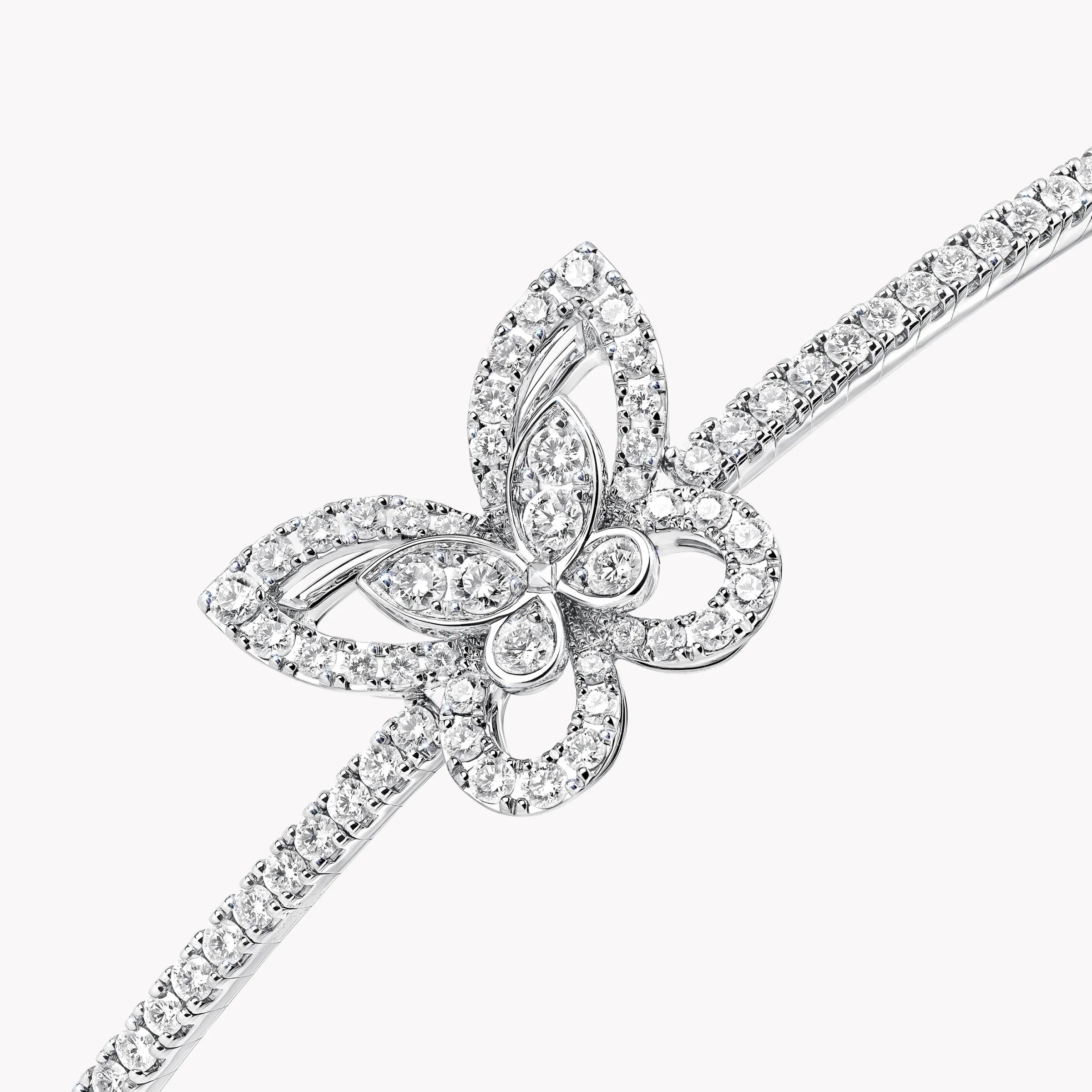 Graff Butterfly Silhouette Diamond Bangle^ White Gold|Butterfly