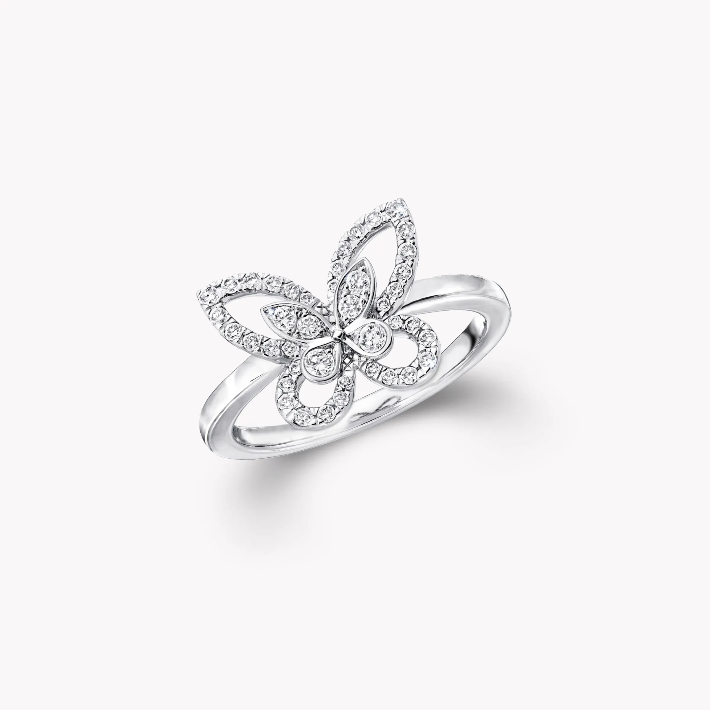 Graff Butterfly Silhouette Diamond Mini Ring^ White Gold|Butterfly