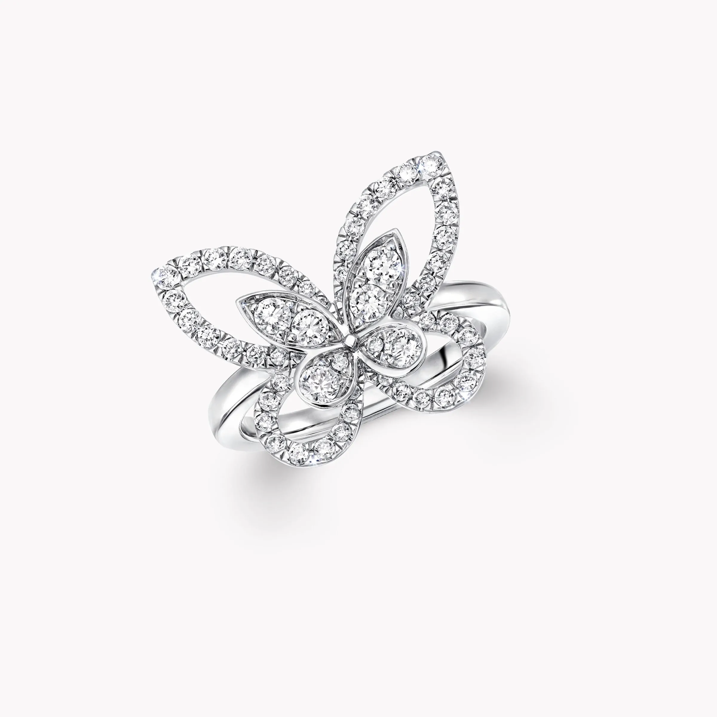 Graff Butterfly Silhouette Diamond Ring^ White Gold|Butterfly