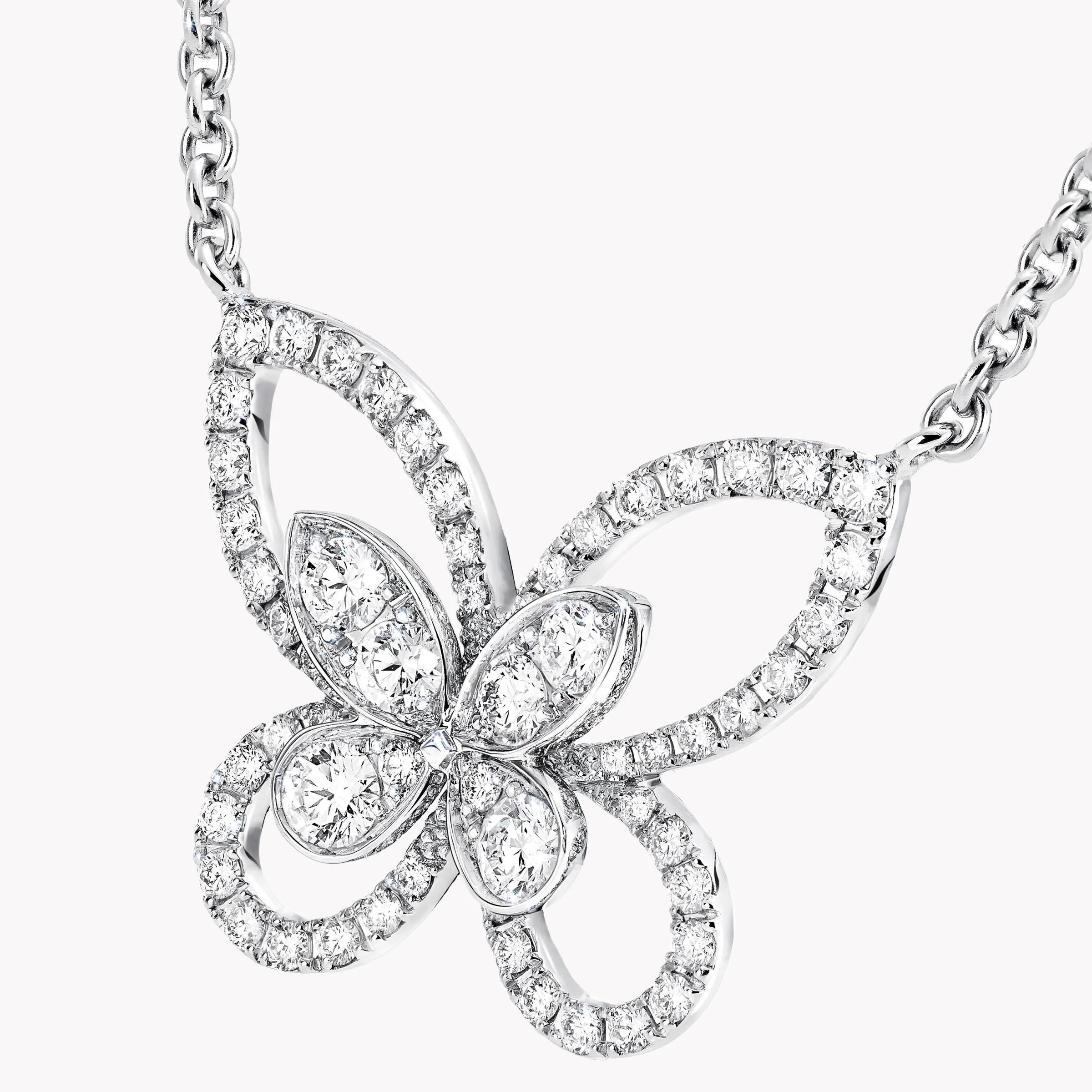 Graff Butterfly Silhouette Diamond Pendant^ White Gold|Butterfly