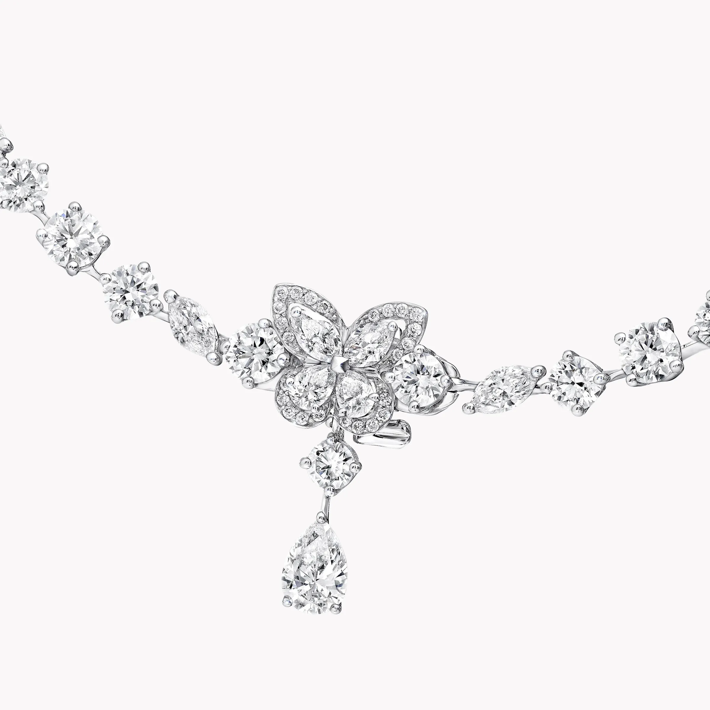 Graff Classic Butterfly Diamond Necklace^ Bridal Jewelry|White Diamond