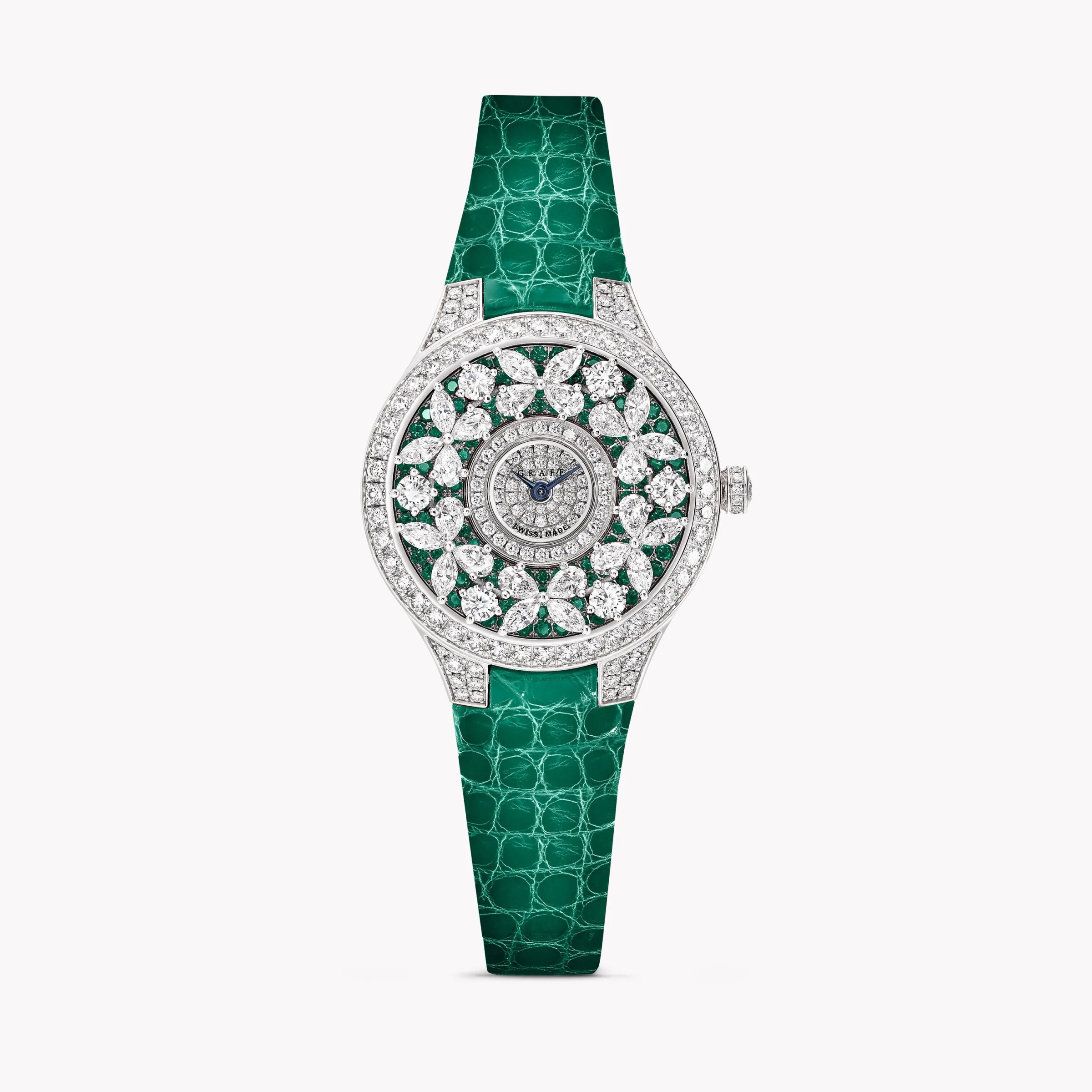 Graff Classic Butterfly Diamond and Emerald Watch^ Watches|Emerald