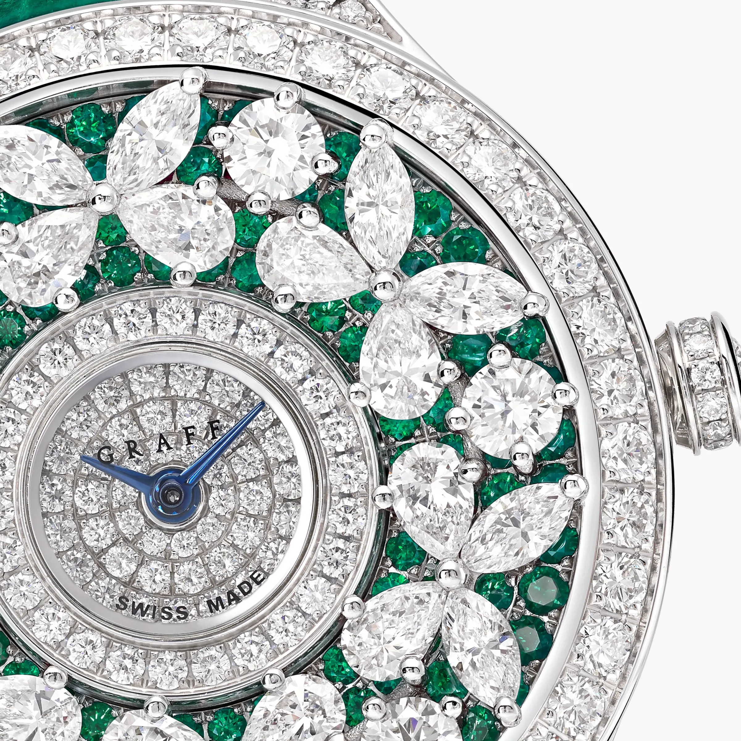 Graff Classic Butterfly Diamond and Emerald Watch^ Watches|Emerald