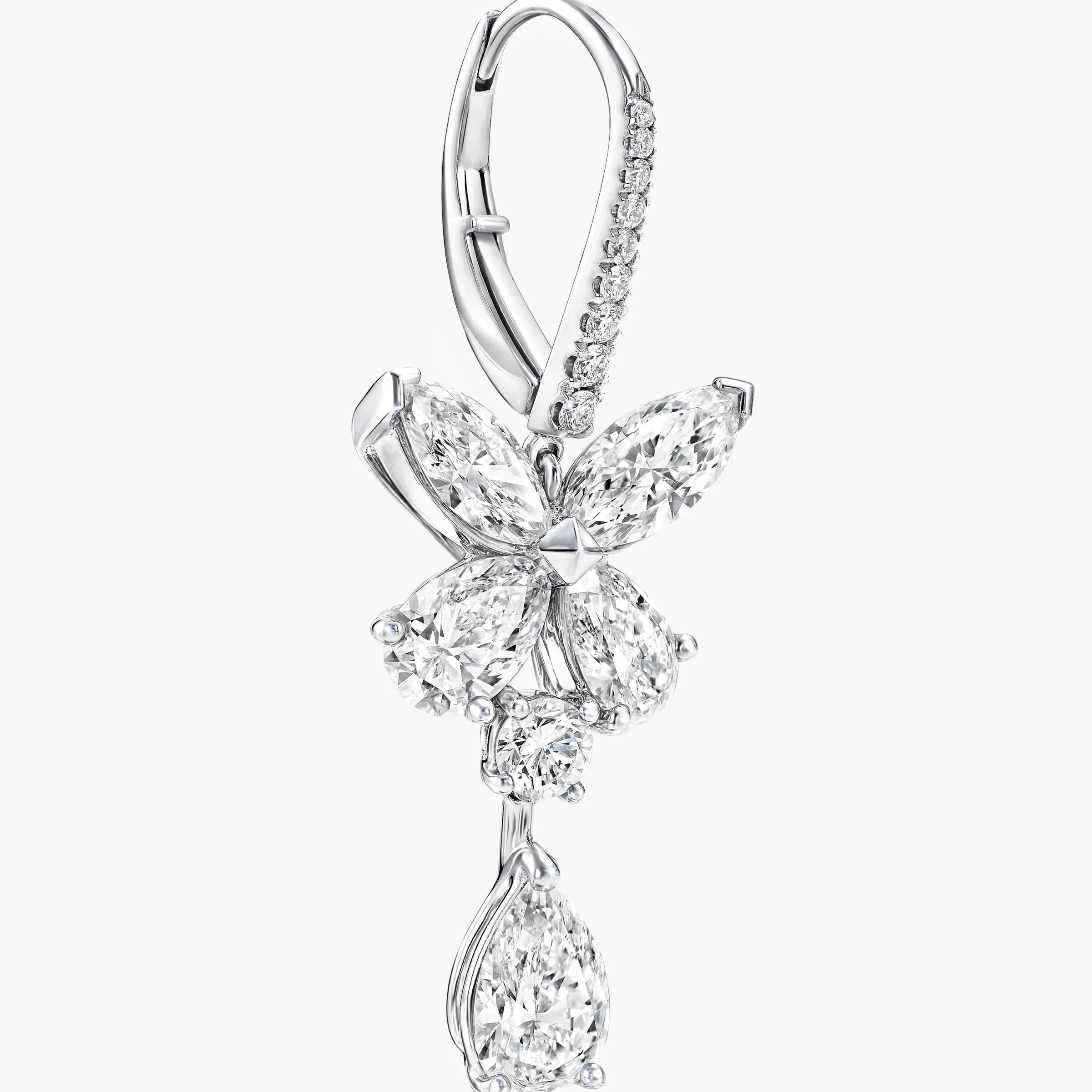 Graff Classic Butterfly Pear Shape Diamond Drop Earrings^ Bridal Jewelry|White Diamond