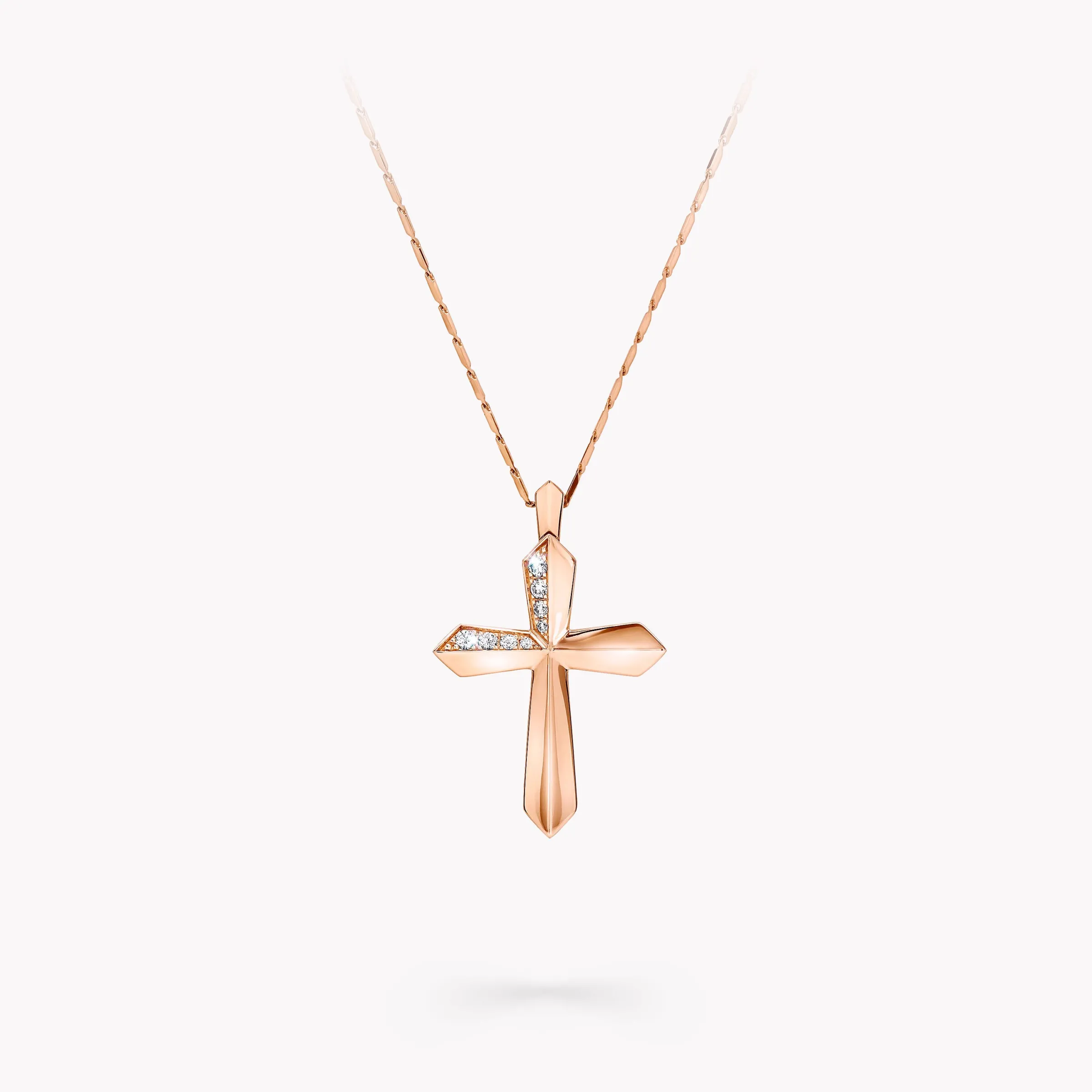 Graff Cross Pendant^ Rose Gold|Classic Graff