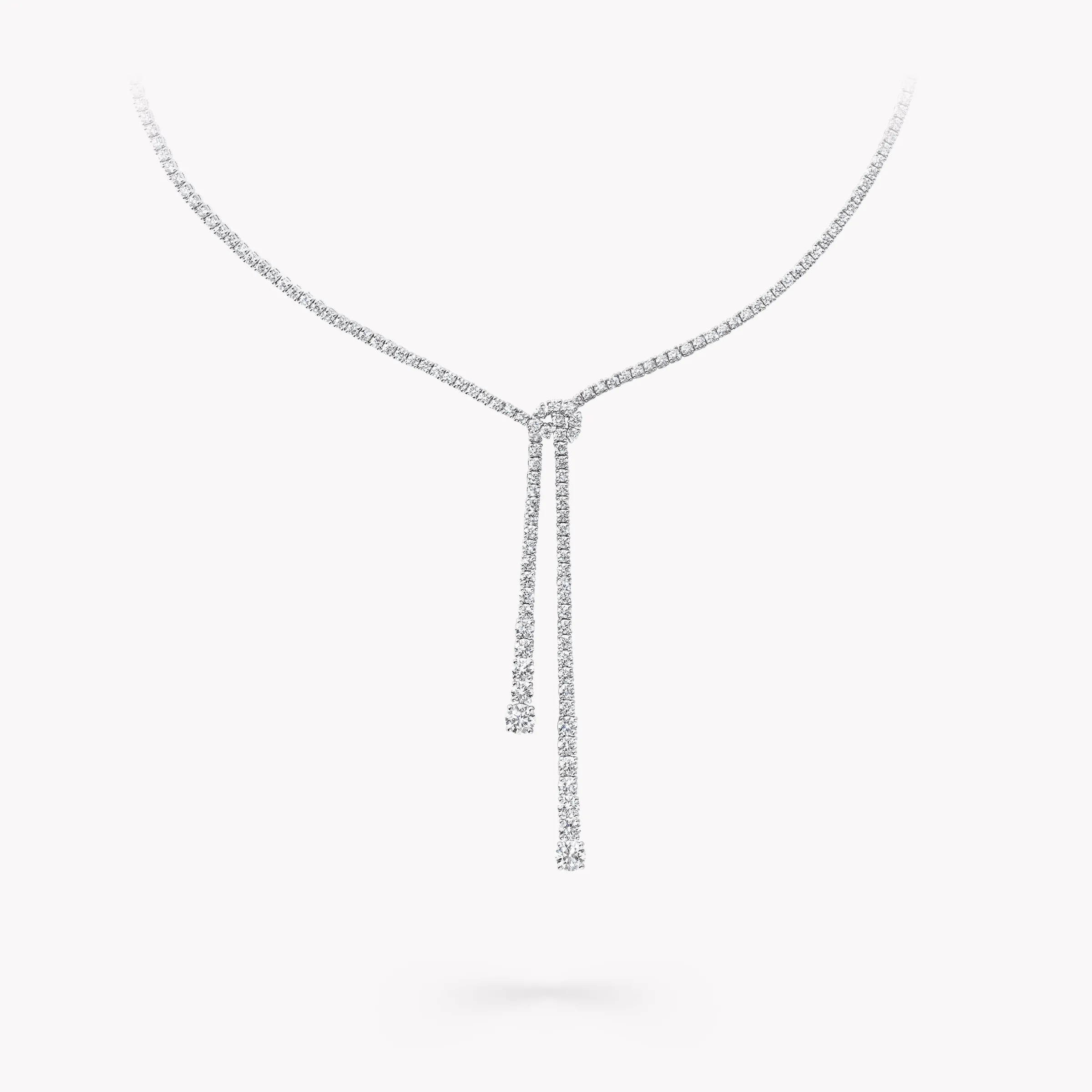 Graff Diamond Double Strand Knot Necklace^ Bridal Jewelry|White Diamond