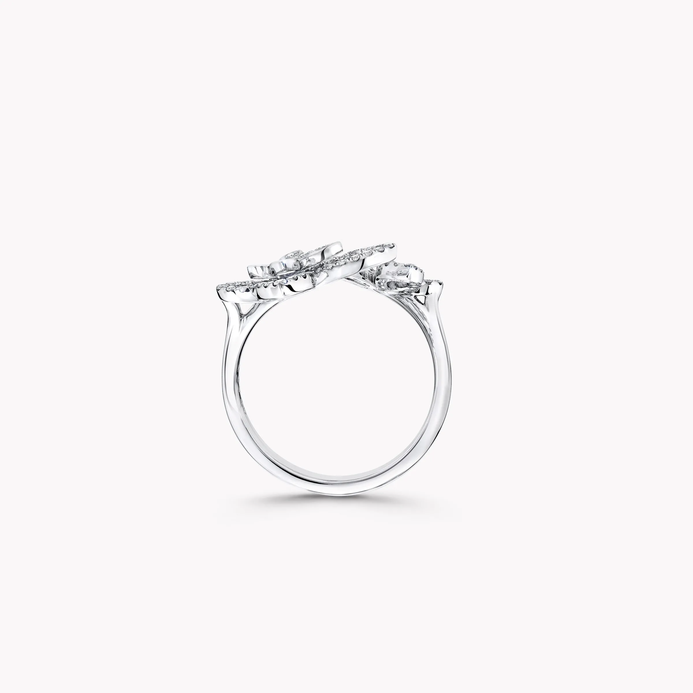 Graff Double Butterfly Silhouette Diamond Ring^ White Gold|Butterfly