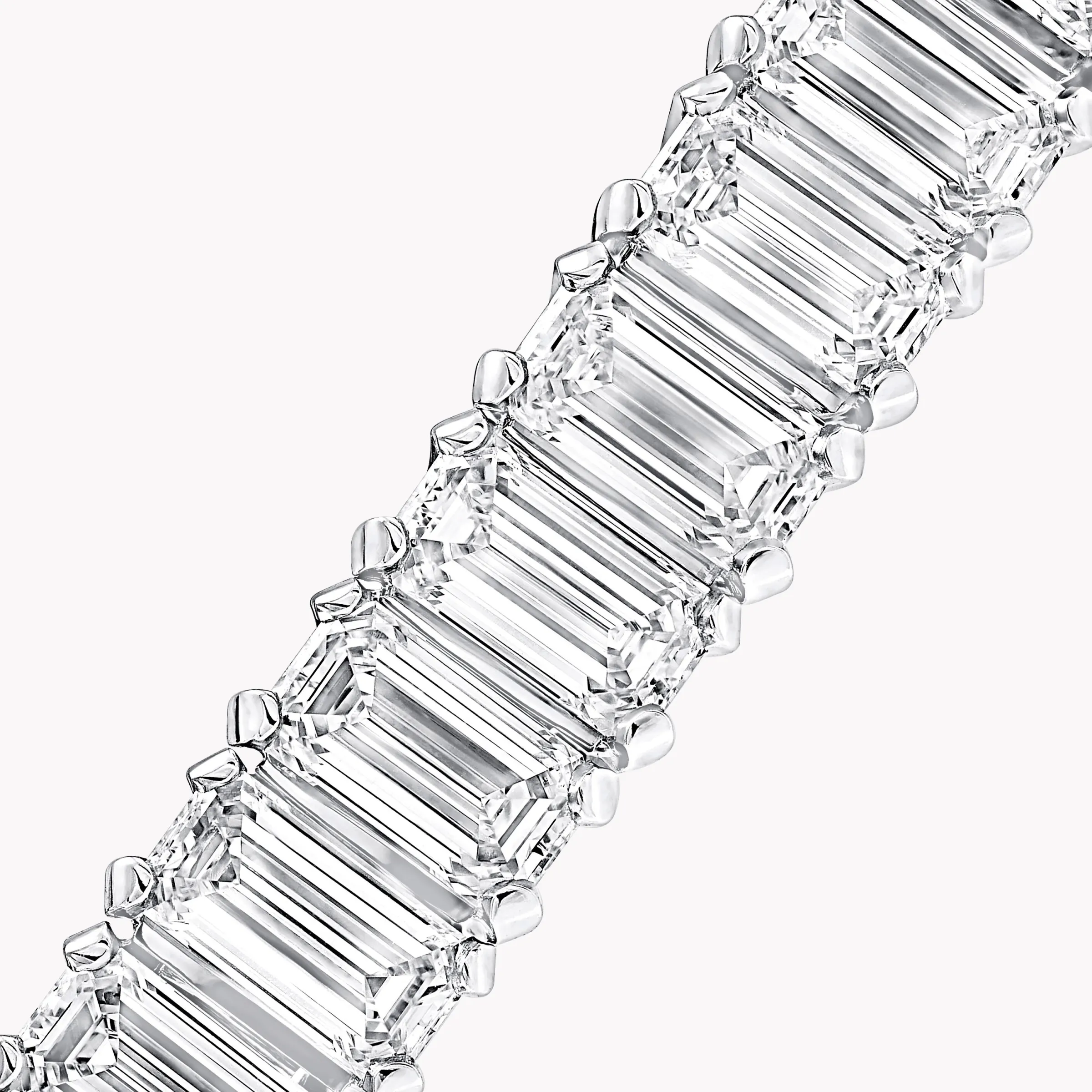 Graff Emerald Cut Diamond Line Bracelet^ White Diamond|Bridal Jewelry