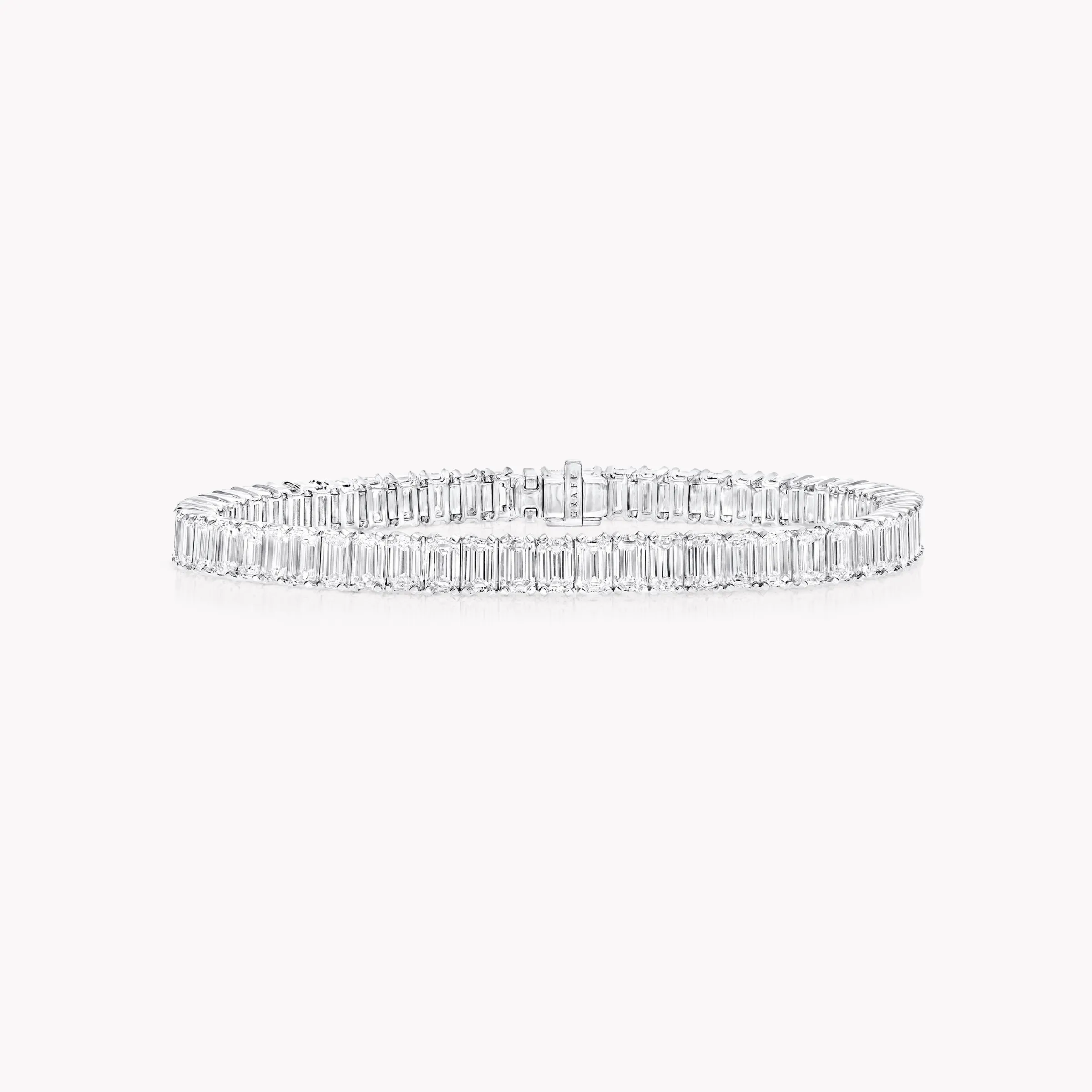 Graff Emerald Cut Diamond Line Bracelet^ White Diamond|Classic Graff