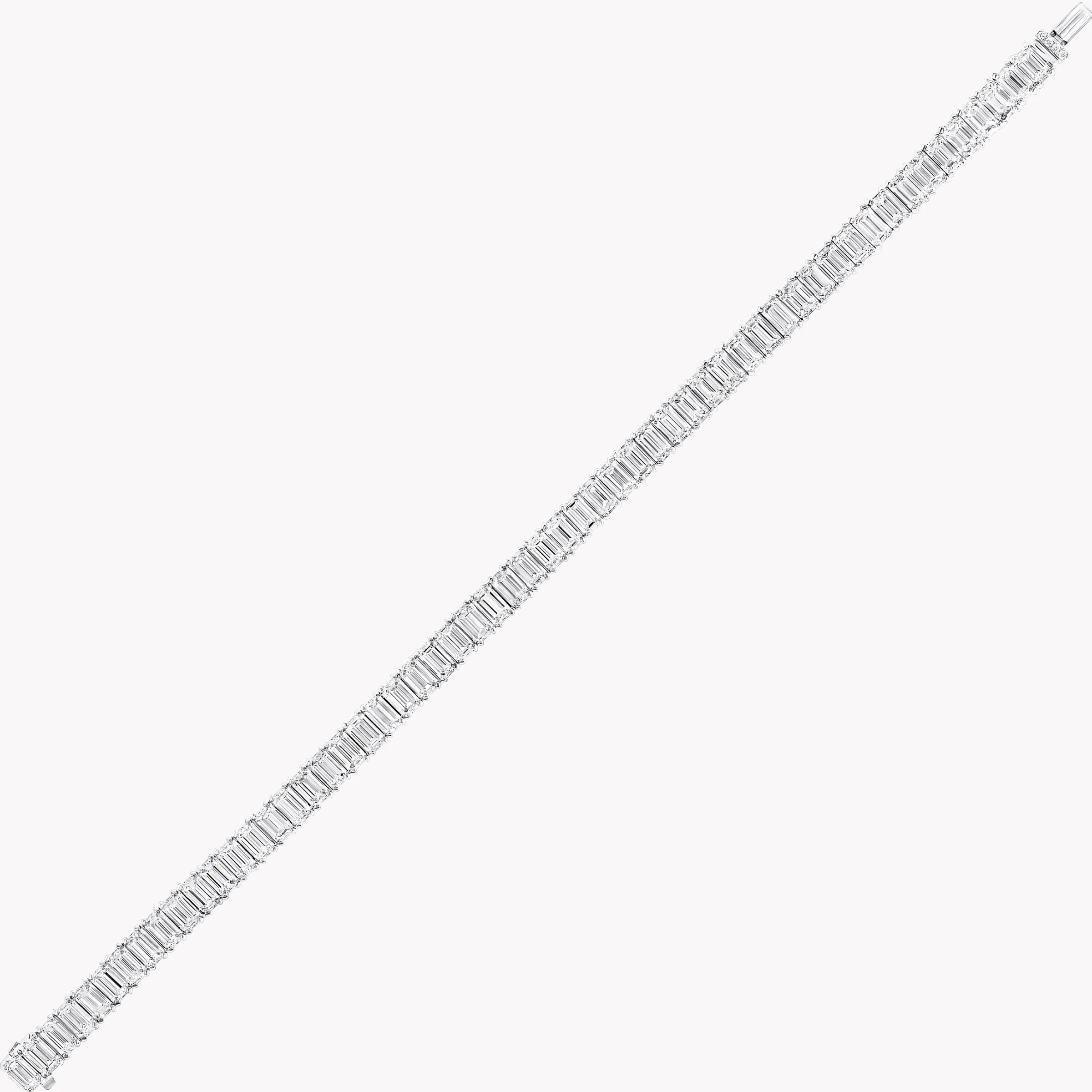 Graff Emerald Cut Diamond Line Bracelet^ White Diamond|Classic Graff