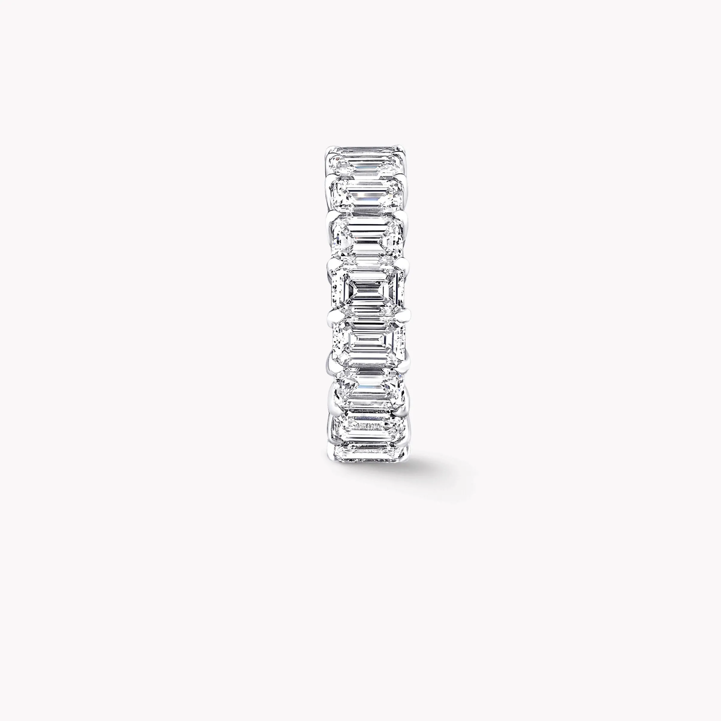 Graff Emerald Cut Diamond Wedding Band^ Eternity Rings|Platinum